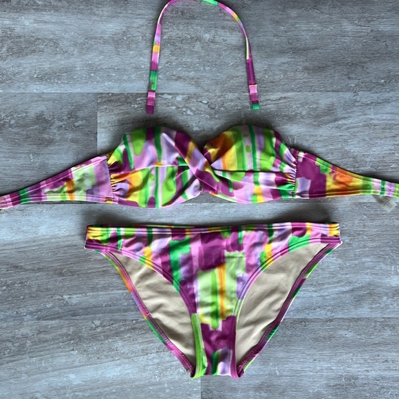 Lot De 2 Hauts De Bikini Victoria's Secret - 34B - Brun - Bretelles Halter